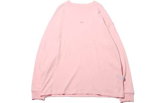FILA Unisex Printing Round-neck Sweatshirt Pink FL3520-19 Hoodie - KICKSCREW
