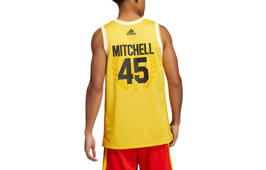 adidas x BAA Crossover Basketball Sports Vest Yellow HB4256