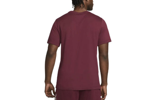 Men's Nike Giannis Dri-FIT Alphabet Printing Sports Short Sleeve Red T-Shirt DR7646-638