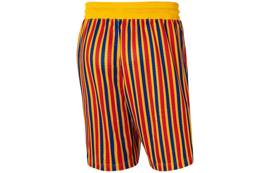 Men's adidas Contrasting Colors Stripe Lacing Basketball Sports Shorts Multicolor HB0737