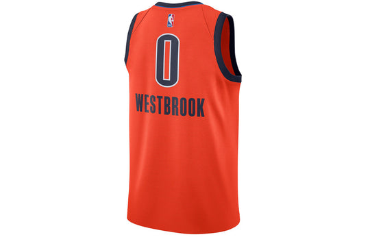 Nike Youth Russell Westbrook OKC Thunder Orange Swingman Jersey Sz L  (14/16)