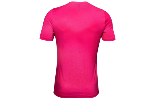 Men's Under Armour RUSH HeatGear Fitted Short Sleeve Pink T-Shirt 1351559-687