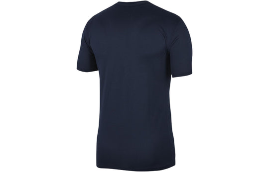 Men's Nike Alphabet Printing Casual Sports Training Short Sleeve Blue T-Shirt CT8784-451