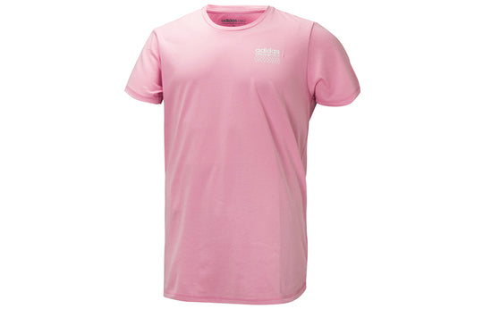 adidas neo M Fav Surf Tee Causual Sports Ventilate Round Collar Male Pink Red DW8229