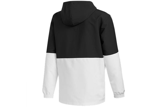 adidas E 3S WB WVN CB Running Training Sports Hooded Jacket Black White FI8169