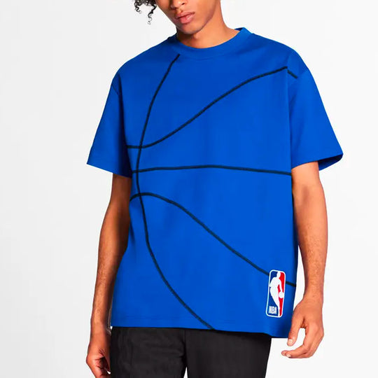 Men's LOUIS VUITTON x NBA Crossover Basketball Short Sleeve Blue