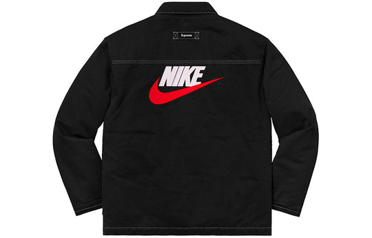 Supreme FW18 x Nike Double Zip Quilted Work Jacket Black SUP-FW18-533