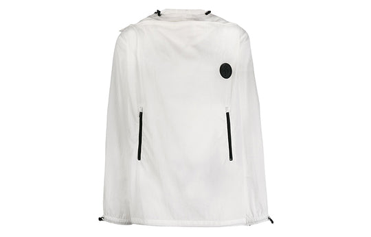 Off-White FW19 Printing Pullover Hooded Jacket Men White OMEA187E19E110240110
