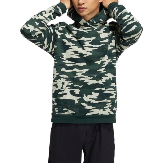 Men's adidas Camouflage Full Print Hooded Long Sleeves Green HG3232