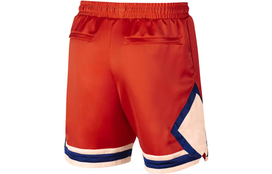 Men's Air Jordan Basketball Colorblock Logo Sports Shorts Red AO2820-891
