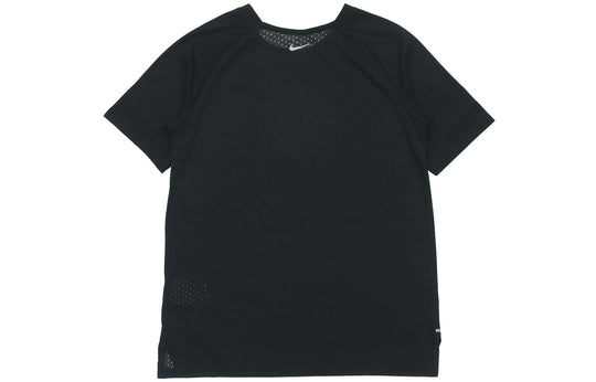 (WMNS) Nike Dri-Fit Tailwind Short Sleeve Running 'Black' 890192-010