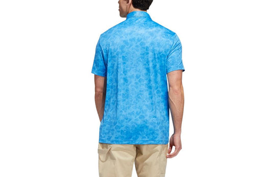 Men's adidas Tie Dye Side Short Sleeve Blue Polo Shirt HF9090