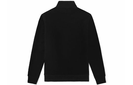 Vans Half Zipper Fleece Lined Thicken Pullover Couple Style Black VN0A7PRHBLK
