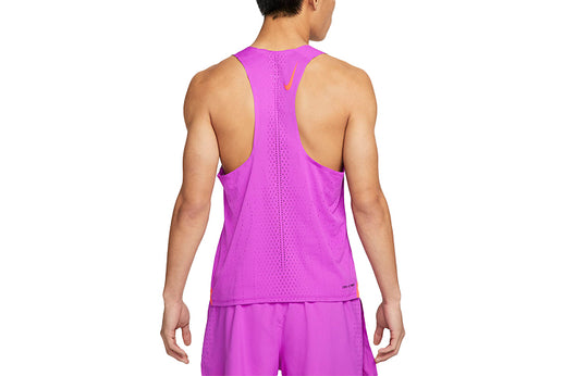 Nike Solid Color Running Casual Sports Breathable Vest Purple DM4625-551