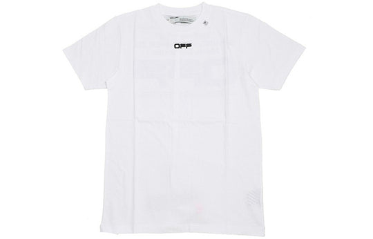 OFF-WHITE Wavy Line Logo Short Sleeve T-Shirt OMAA027R201850040110 T-shirt - KICKSCREW