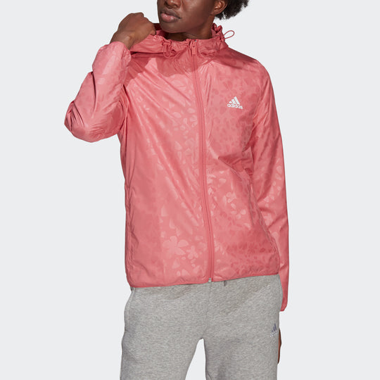 WMNS) adidas Wb Aop W Flowers Printing Slim Fit Hooded Jacket Rose Re -  KICKS CREW