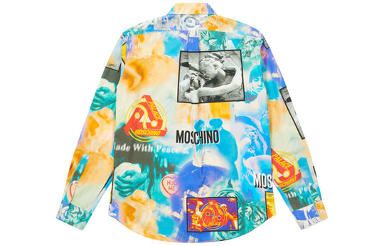PALACE x Moschino Creative Pattern Contrasting Colors Long Sleeves Multicolor Shirt ZCA020113231277