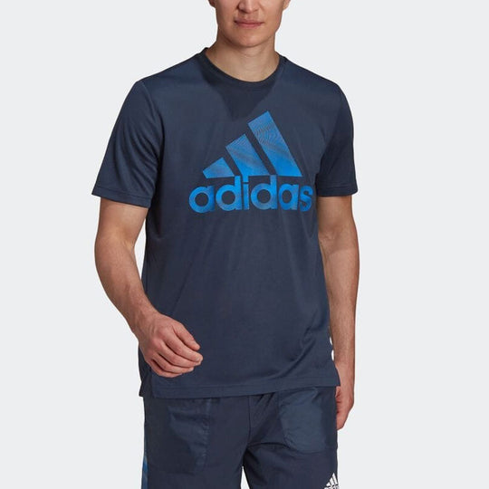 Men's adidas Alphabet Logo Printing Round Neck Pullover Short Sleeve B ...