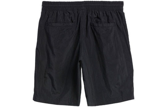 adidas Solid Color Elastic Waistband Sports Shorts Black HA1292 - KICKS ...