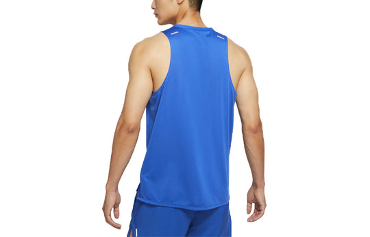 Nike Dri-FIT Rise 365 Reflective Logo Printing Running Sports Vest Royal blue CZ9180-480