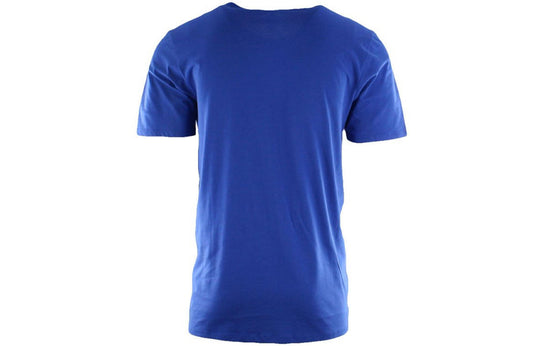 Men's Jordan Sports Short Sleeve Blue T-Shirt AV5990-480 T-shirts - KICKSCREW