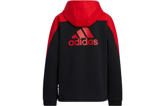 (GS) adidas Contrasting Colors Hooded Casual Boy Red HC2734