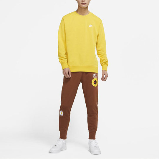 Nike Sportswear Club Casual Sports Round Neck Pullover Yellow BV2667-709