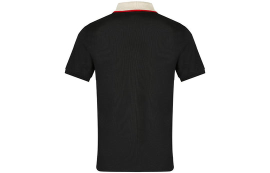 Gucci Striped Logo Short-sleeved Polo Shirt Black 500972-X9M38-1106