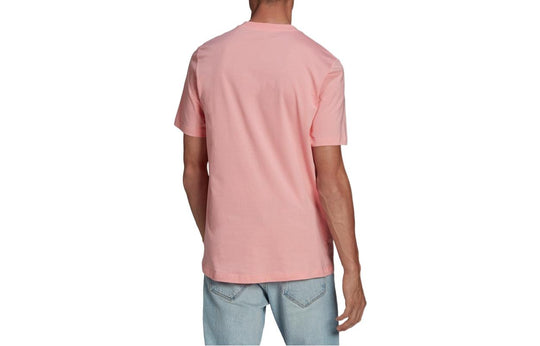 Men's adidas Juventus Alphabet Printing Casual Short Sleeve Pink T-Shirt HG1245