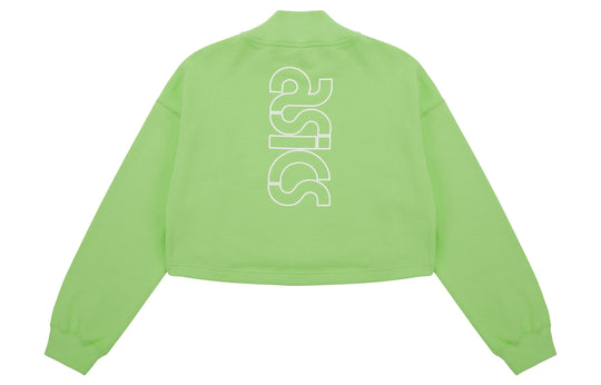 (WMNS) ASICS x Rick and Morty Crossover Retro Sports Half Turtleneck Pullover Light Green Hoodie 2202A038-300