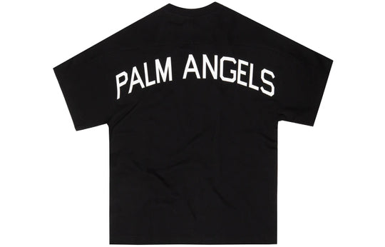 Men's PALM ANGELS Mermaid Logo Printing Short Sleeve Black PMAA047R204130251088