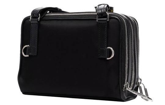 OFF-WHITE Unisex Leather Single-Shoulder Bag Black OMNQ025F21FAB0011000 Shoulder Bags - KICKSCREW