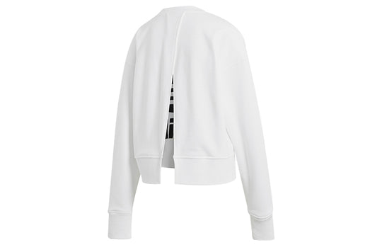 (WMNS) adidas originals Sweater Round Neck Pullover Long Sleeves White EC5777