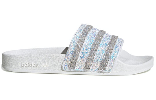 (WMNS) adidas originals Adilette crystal White Slippers EE4810