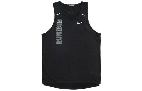 Nike Rise 365 Wild Run Running Training Alphabet Printing Sports Vest Black CJ5827-010