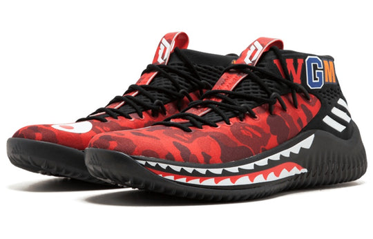 adidas A Bathing Ape x Dame 4 'Red Camo' AP9976 Basketball Shoes/Sneakers  -  KICKS CREW