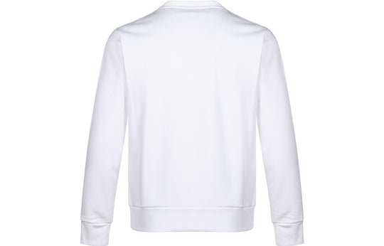 Men's FENDI Embroidered Round Neck Long Sleeves White FAF535AD3RF0ZNM