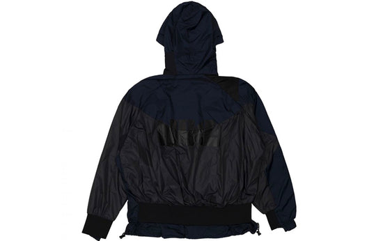 (WMNS) Nike x Sacai Hooded Anorak Splicing Hooded Jacket Black CD6298-010