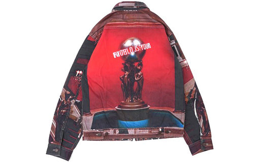 Supreme Fw17 x Scarface The World Is Yours Denim Jacket 'Red Black' SUP-SS18-680 US M