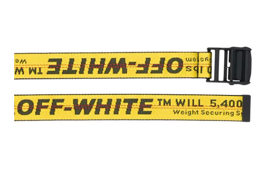 Off-White Logo Printed Belt Wide 3.5cm Yellow OMRB012R206470016000