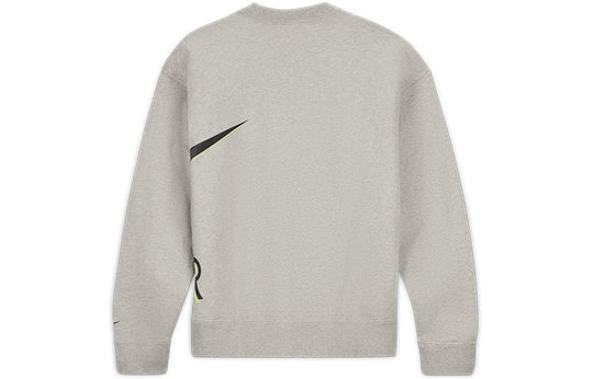 Nike Air x Kim Jones Crossover Logo Printing Fleece Round Neck US Edition Couple Style Gray DD0692-050