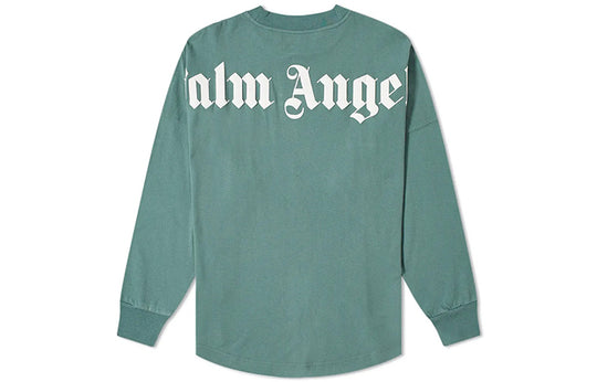 Men's PALM ANGELS Classic Logo Long Sleeves Green PMAB001E20JER0025959 -  KICKS CREW