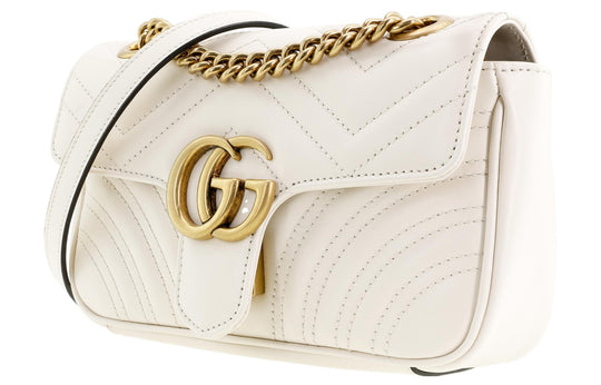 (WMNS) Gucci GG Marmont Series mini Leather Clutch White 446744-DTDIT-9022