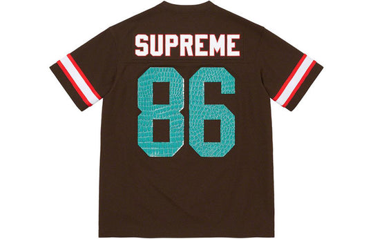 Supreme SS22 Week13 Faux Croc Football Jersey Tee SUP-SS22-818