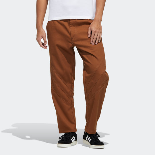 adidas originals Ryv Wv Pant Logo Solid Color Straight Sports Pants Brown H07086