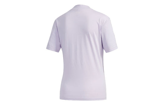 adidas neo Athleisure Casual Sports Small Stand Collar Short Sleeve Purple GD8562