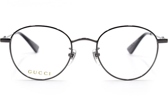Gucci Bee Webbing Circular Optical Metallic Glasses Frame Asia Edition Black GG0607OK-002