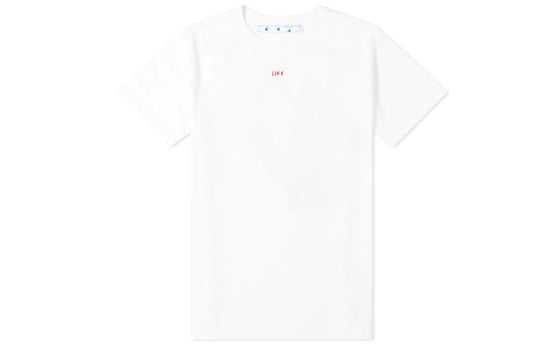 Off-White Stencil Short-Sleeve Slim Tee 'White/Red' OMAA027E20JER0060125
