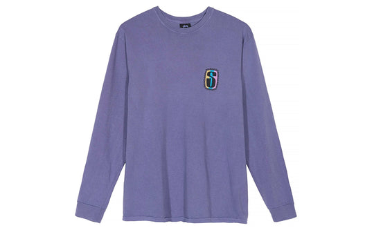 Stussy S Frame Pigment Dyed S Logo Printing Long Sleeves T-shirt Unisex Purple 1994409