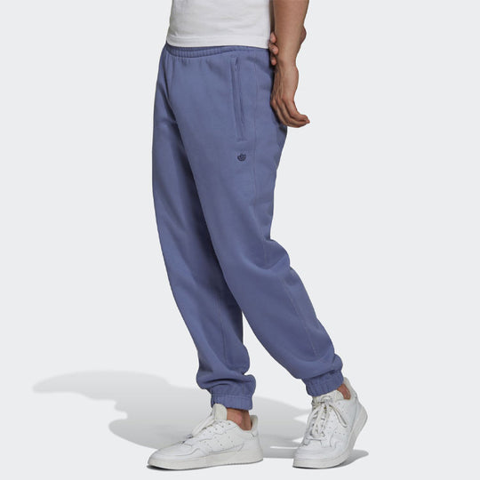 Men's adidas originals Logo Solid Color Bundle Feet Sports Pants/Trousers/Joggers Violets H62545